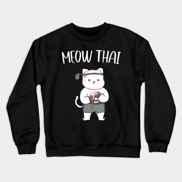 Muay Thai Cat Crewneck Sweatshirt by Foxxy Merch